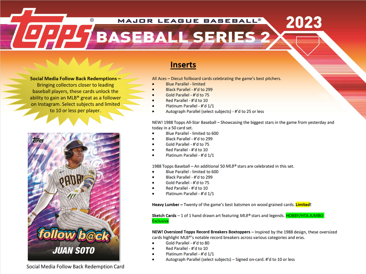 2023 Topps Series 2 Baseball Jumbo Box