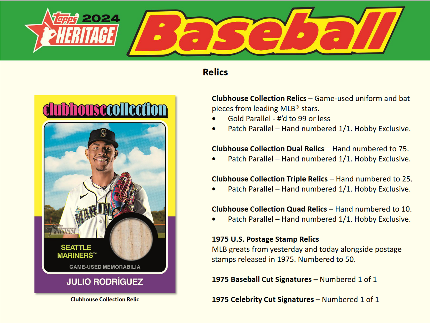 2024 Topps Heritage Baseball Hobby Box w/ 2024 NSCC Exclusive Silver Pack